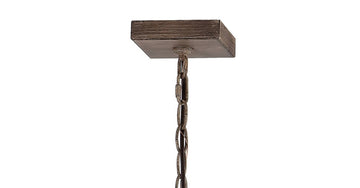 Magnolia Adjustable Iron Rustic Farmhouse LED Pendant - JONATHAN Y